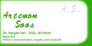 artemon soos business card